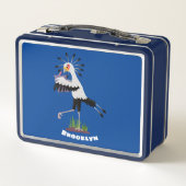 可愛い秘書書のノート漫画 メタルランチボックス (裏面)