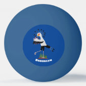 可愛い秘書書のノート漫画 卓球ボール (裏面)