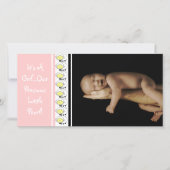 可愛い積み重ねの羊って女の子…私たちの真珠 案内状 (正面)