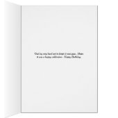 可愛い穴掘りフクロウの故誕生日カード (内側 (右))