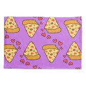可愛い笑いピザパープルおもしろいキッズ女の子の男の子 枕カバー (裏面)