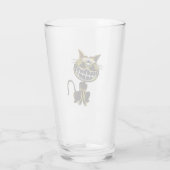 可愛い笑い黒と明るい黄色の猫 タンブラーグラス (裏面)