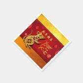 可愛い紙カットラットイヤー型付き提灯PPN スタンダードカクテルナプキン (角)