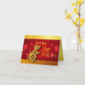 可愛い紙カットラットイヤー型付き提灯SGC カード (黄色い花)