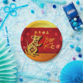 可愛い紙カットラット年スタイル化ランタンPPP ペーパープレート (パーティー)