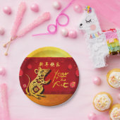 可愛い紙カットラット年スタイル化ランタンPPP ペーパープレート (パーティー)