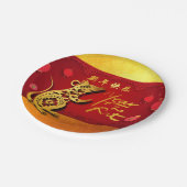 可愛い紙カットラット年スタイル化ランタンPPP ペーパープレート (アングル)