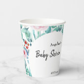 可愛い紙付きベビーシャワー用デザインカップ。 紙コップ (裏面)
