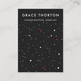 可愛い紙吹雪イヤリングジュエリー表示カード 名刺