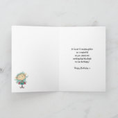 可愛い素晴らし可愛い小さな孫娘の誕生日カード カード (内部)