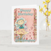 可愛い素晴らし可愛い小さな孫娘の誕生日カード カード (黄色い花)