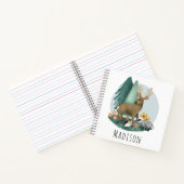 可愛い素朴ウッドランド森林動物幼稚園 ノートブック (内部)