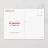 可愛い素朴クリスマスディアーオーナメントホリデー写真 シーズンポストカード (裏面)