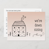 可愛い素朴コテージのアドレス変更の縮小 案内ポストカード (正面/裏面)