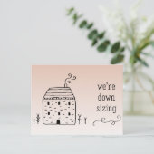 可愛い素朴コテージのアドレス変更の縮小 案内ポストカード (スタンド正面)