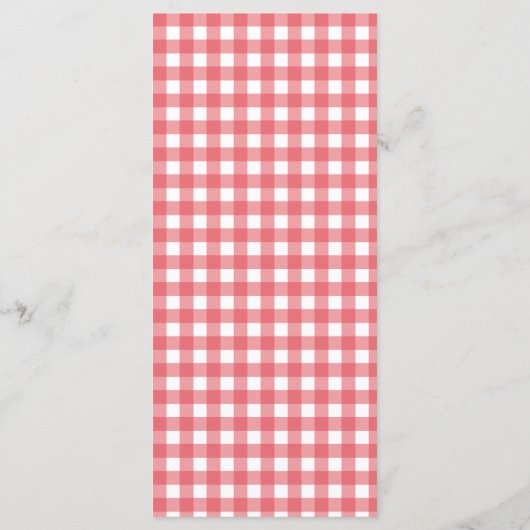 可愛い素朴小さなトマトの水の色ベビーシャワー メニュー (裏面)