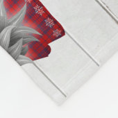 可愛い素朴木フェイクのクリスマスファミリー格言 フリースブランケット (角)