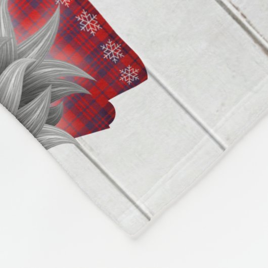 可愛い素朴木フェイクのクリスマスファミリー格言 フリースブランケット (角)