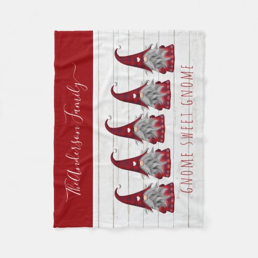 可愛い素朴木フェイクのクリスマスファミリー格言 フリースブランケット (正面)