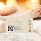 可愛い素朴秋かぼちゃ赤ちゃんシャワーギフトレジストリ エンクロージャーカード