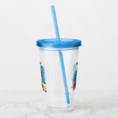 可愛い紫おもしろい色の隠遁者 アクリルタンブラー (左)