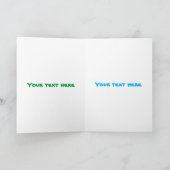 可愛い紫おもしろい色の隠遁者 カード (内部)