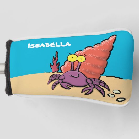 可愛い紫おもしろい色の隠遁者 ゴルフヘッドカバー (正面)