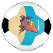 可愛い紫おもしろい色の隠遁者 サッカーボール (回転)