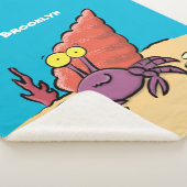 可愛い紫おもしろい色の隠遁者 シェルパブランケット (3/4)