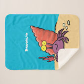 可愛い紫おもしろい色の隠遁者 シェルパブランケット (正面(横))