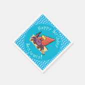 可愛い紫おもしろい色の隠遁者 スタンダードカクテルナプキン (角)