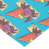 可愛い紫おもしろい色の隠遁者 テーブルクロス (アングル)