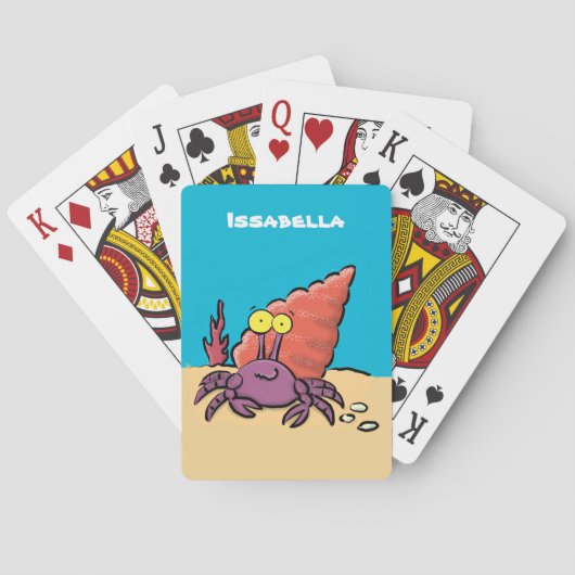 可愛い紫おもしろい色の隠遁者 トランプ (裏面)