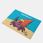 可愛い紫おもしろい色の隠遁者 ドアマット (アングル)