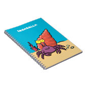 可愛い紫おもしろい色の隠遁者 ノートブック (右側)