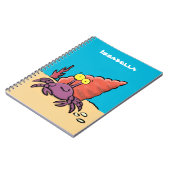 可愛い紫おもしろい色の隠遁者 ノートブック (左側)