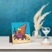 可愛い紫おもしろい色の隠遁者 フォトプラーク (インサイチュ)