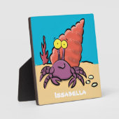 可愛い紫おもしろい色の隠遁者 フォトプラーク (正面)