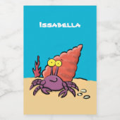 可愛い紫おもしろい色の隠遁者 フードラベル (シングルラベル)