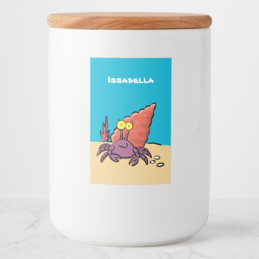 可愛い紫おもしろい色の隠遁者 フードラベル (正面)