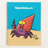 可愛い紫おもしろい色の隠遁者 プランナー手帳 (正面)