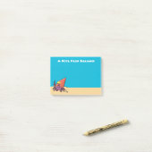 可愛い紫おもしろい色の隠遁者 ポストイット (デスク上)