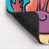 可愛い紫おもしろい色の隠遁者 マウスパッド (コーナー)