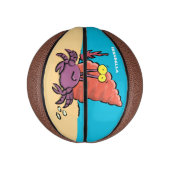 可愛い紫おもしろい色の隠遁者 ミニバスケットボール (縦)