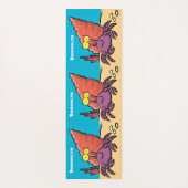 可愛い紫おもしろい色の隠遁者 ヨガマット (裏面)