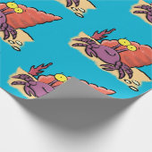 可愛い紫おもしろい色の隠遁者 ラッピングペーパー (角)