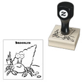 可愛い紫おもしろい色の隠遁者 ラバースタンプ (押印)