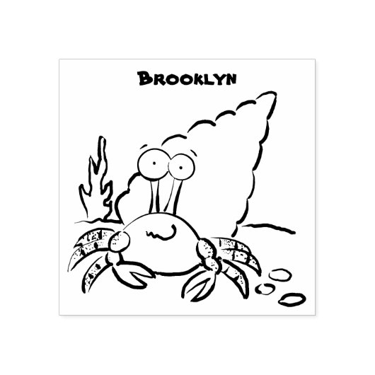 可愛い紫おもしろい色の隠遁者 ラバースタンプ (インプリント)