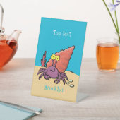 可愛い紫おもしろい色の隠遁者 台座サイン (インサイチュ)