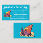 可愛い紫おもしろい色の隠遁者 名刺 (正面/裏面)